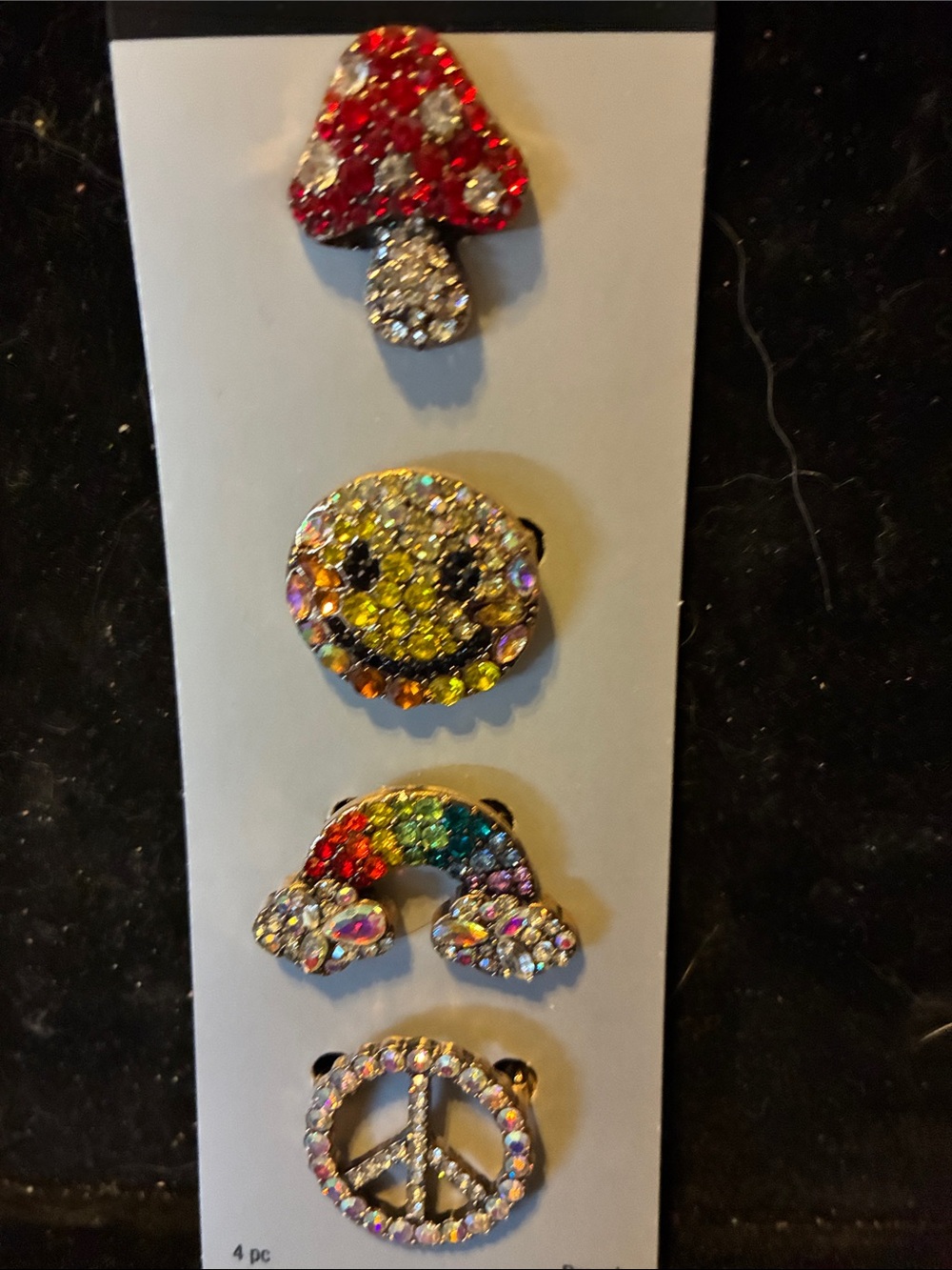 Kids Sparkle Brooch Set - Rainbow, Yellow, Red, Multicolor